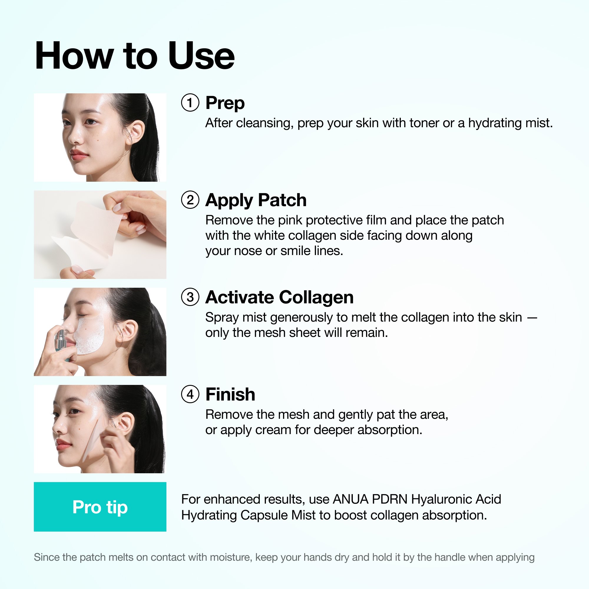 Anua PDRN Hyaluronic Acid Hydrating Capsule Mist 3.38 fl. oz.(100ml) + Melting Patch 8ct Set detail 9