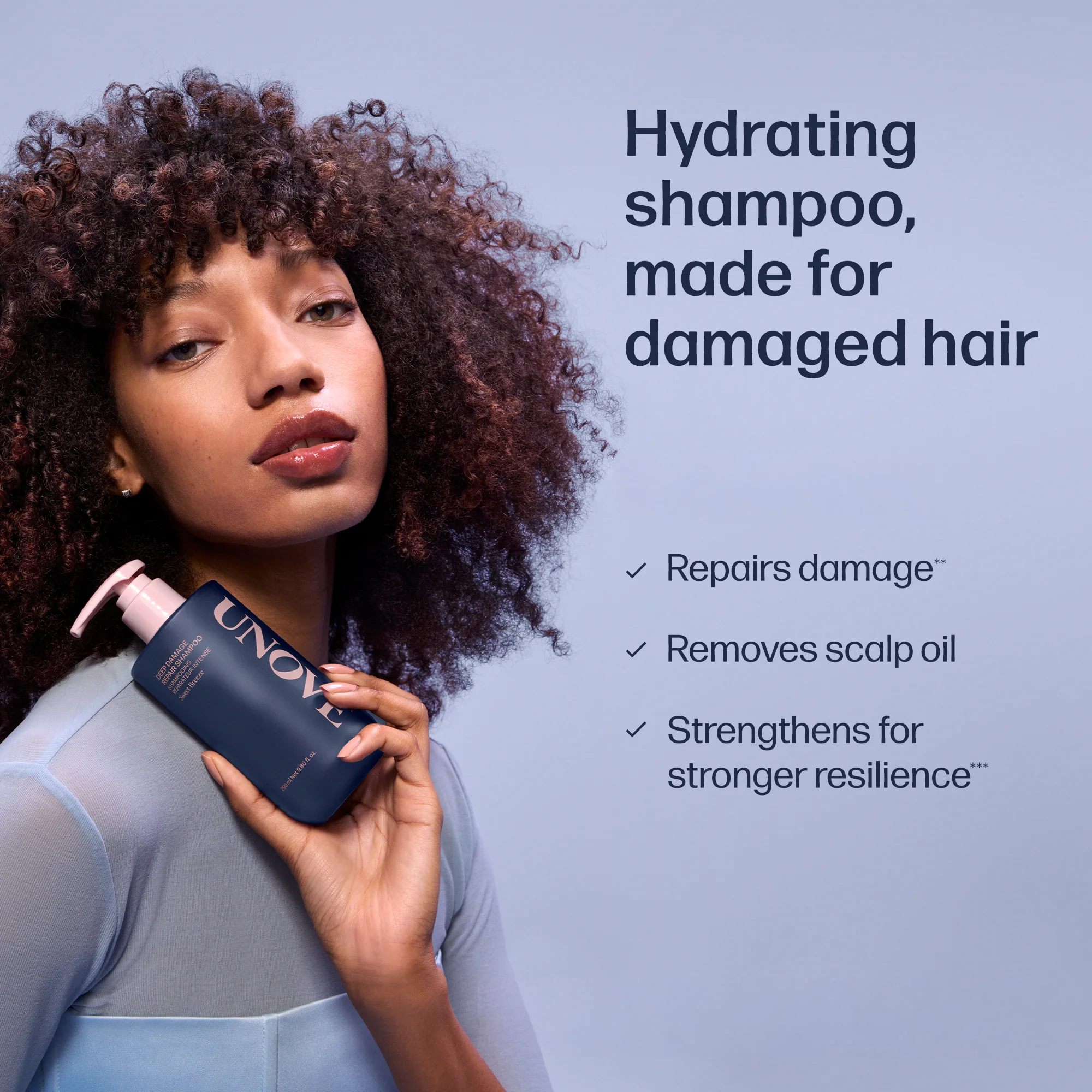 [2sizes] UNOVE Deep Damage Repair Shampoo Sweet Breeze detail 1