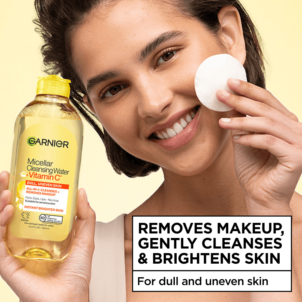 Garnier Skinactive Micellar Makeup Remover With Vitamin C For Dull And Uneven Skin 13.5 fl. oz.(400ml) detail 1