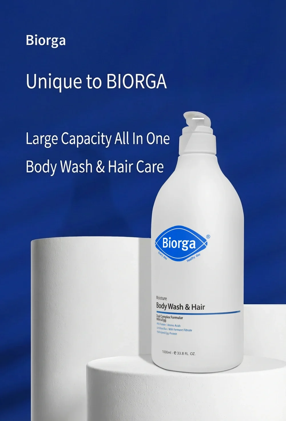 BIORGA Moisture Body Wash & Hair 1000 ml 33.8 fl. oz.(1000ml) detail 1