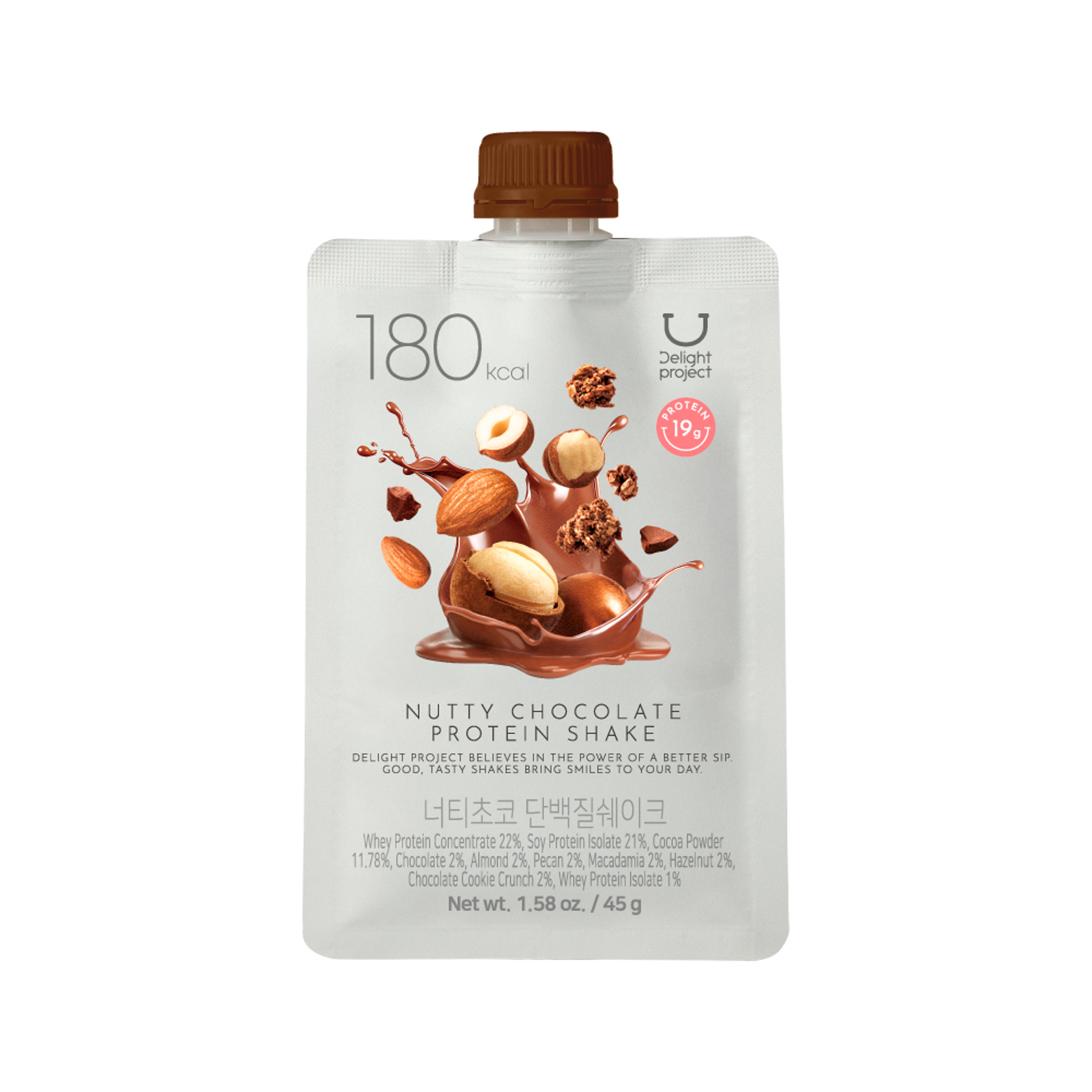 DELIGHT PROJECT Nutty Chocolate Protein Shake 1.59 oz.(45g