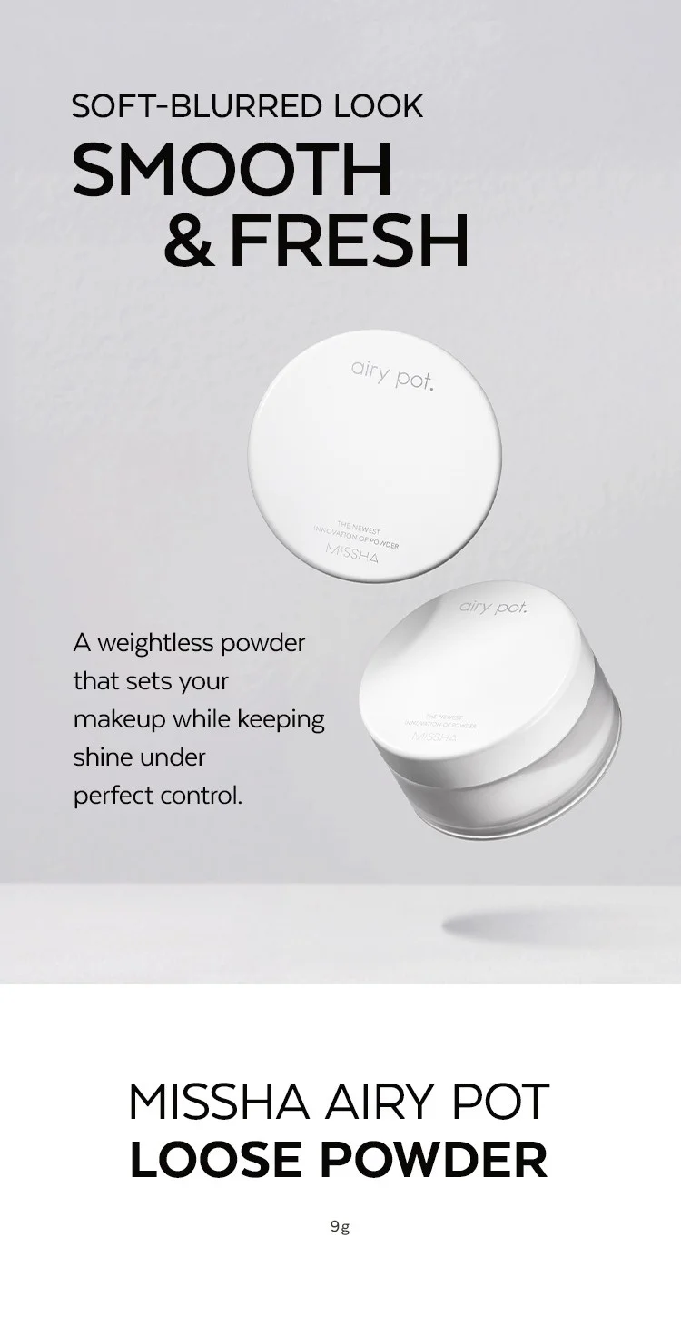 MISSHA Airy Pot Powder Translucent 0.31 oz.(9g) detail 3
