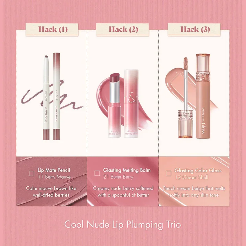 [5types] rom&nd Volume Hack Trio Set 0.28 oz.(8.0g) detail 6