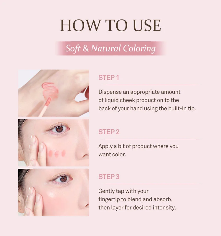 [5colors] hince Dewy Liquid Cheek 0.20 fl. oz.(6ml) detail 4
