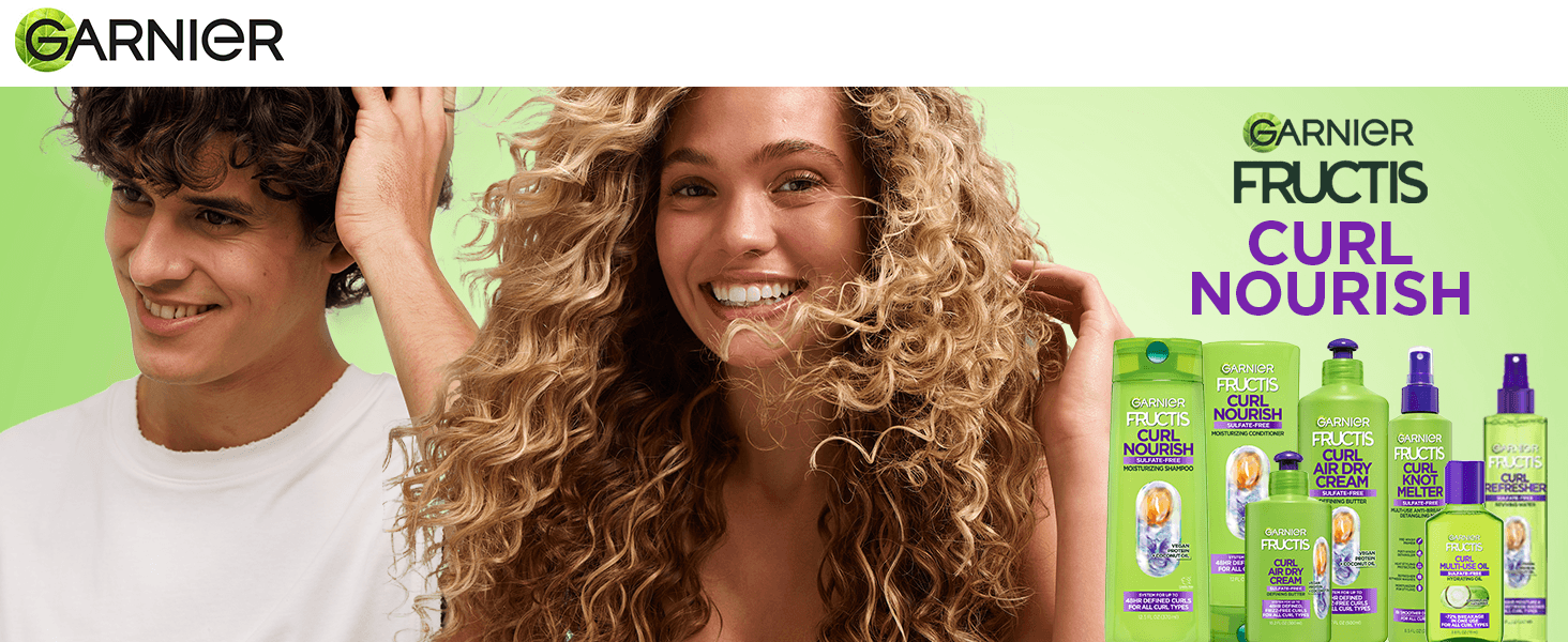 Garnier Fructis Curl Nourish Sulfate-Free Air Dry Butter Cream Leave-In 10.2 fl. oz.(300ml) detail 1
