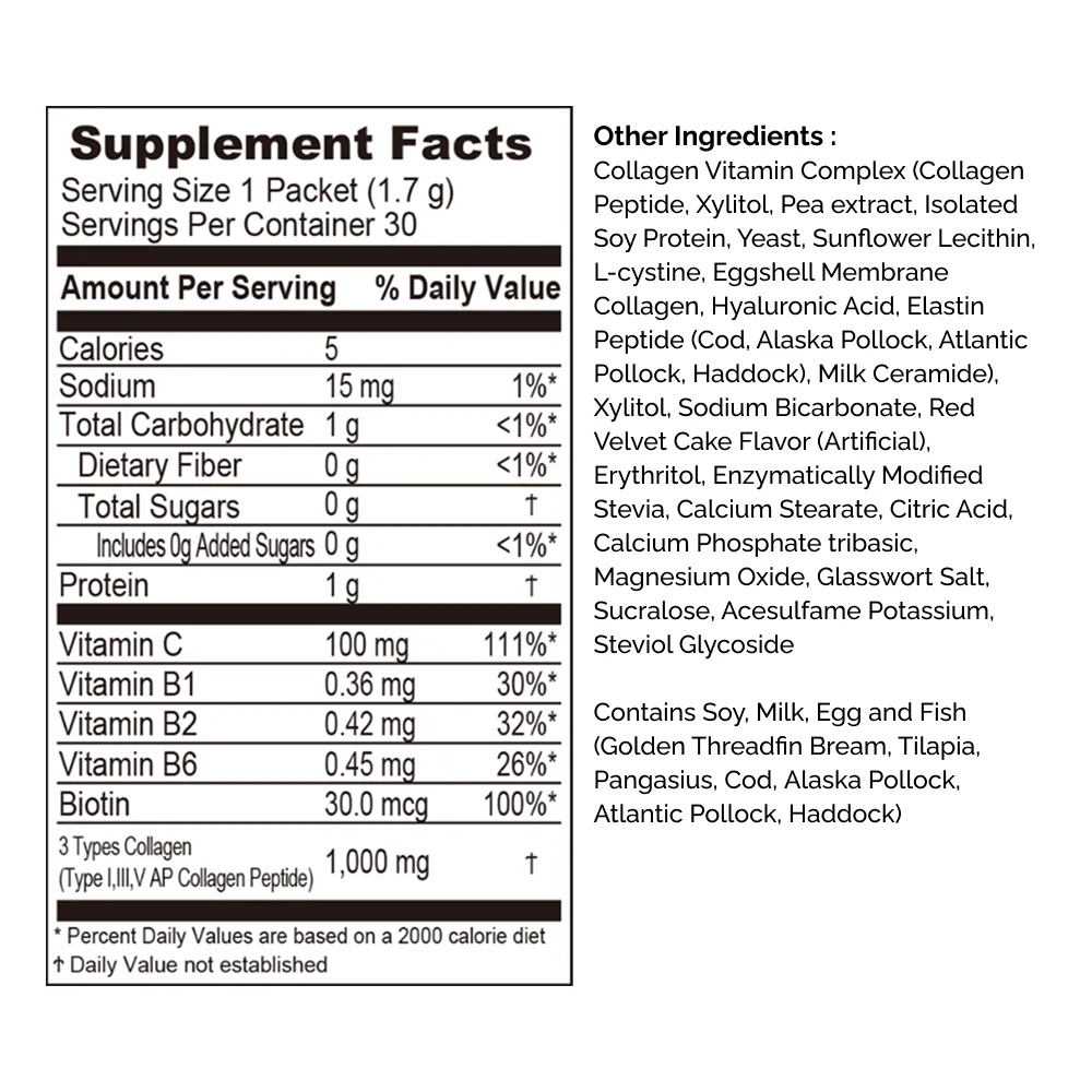 VITALBEAUTIE Super Collagen Kera-fit 0.06 oz.(1.7g) x 30ea detail 2