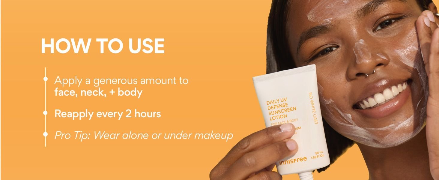 innisfree Daily UV Defense Sunscreen Lotion SPF50 3.38 fl. oz.(100ml) detail 6