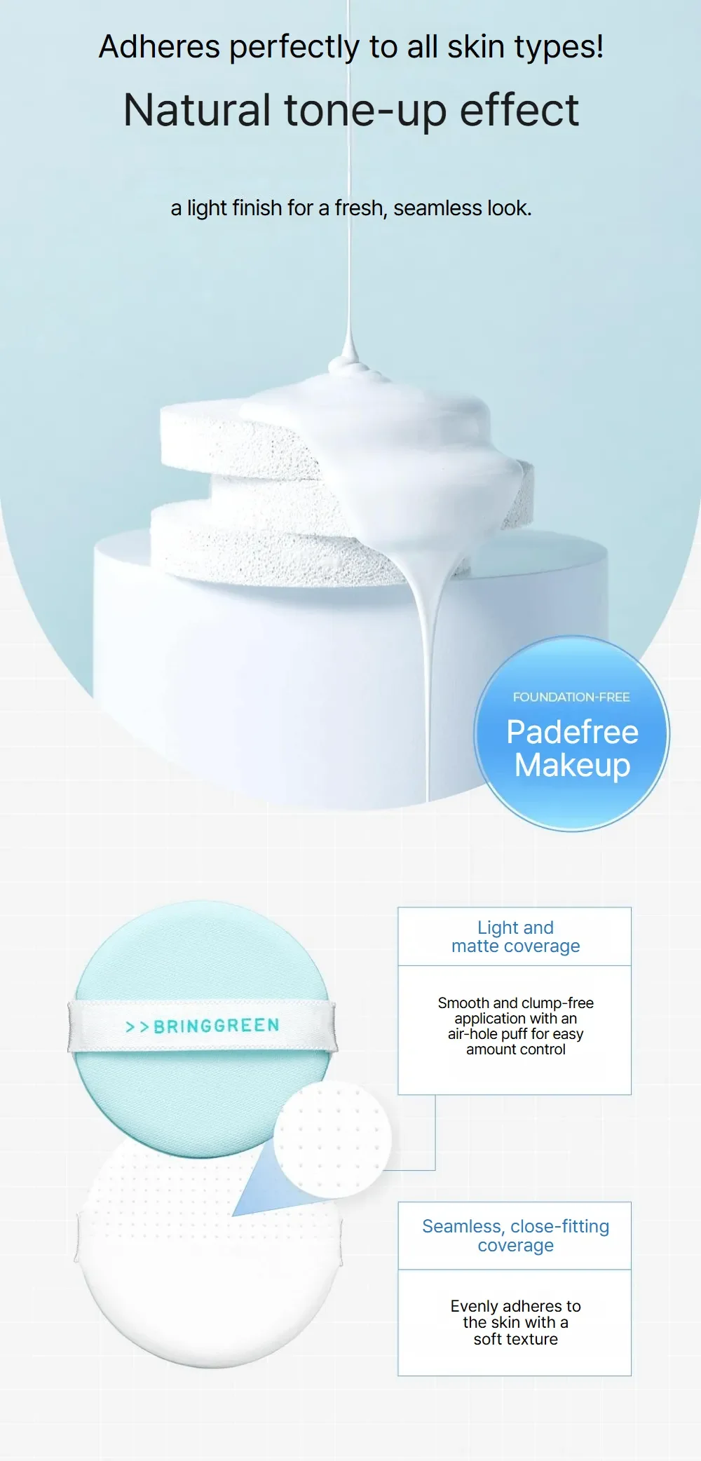 BRING GREEN Tea Tree Cica Sun Cushion (OTC) 0.52 oz.(15g) detail 4