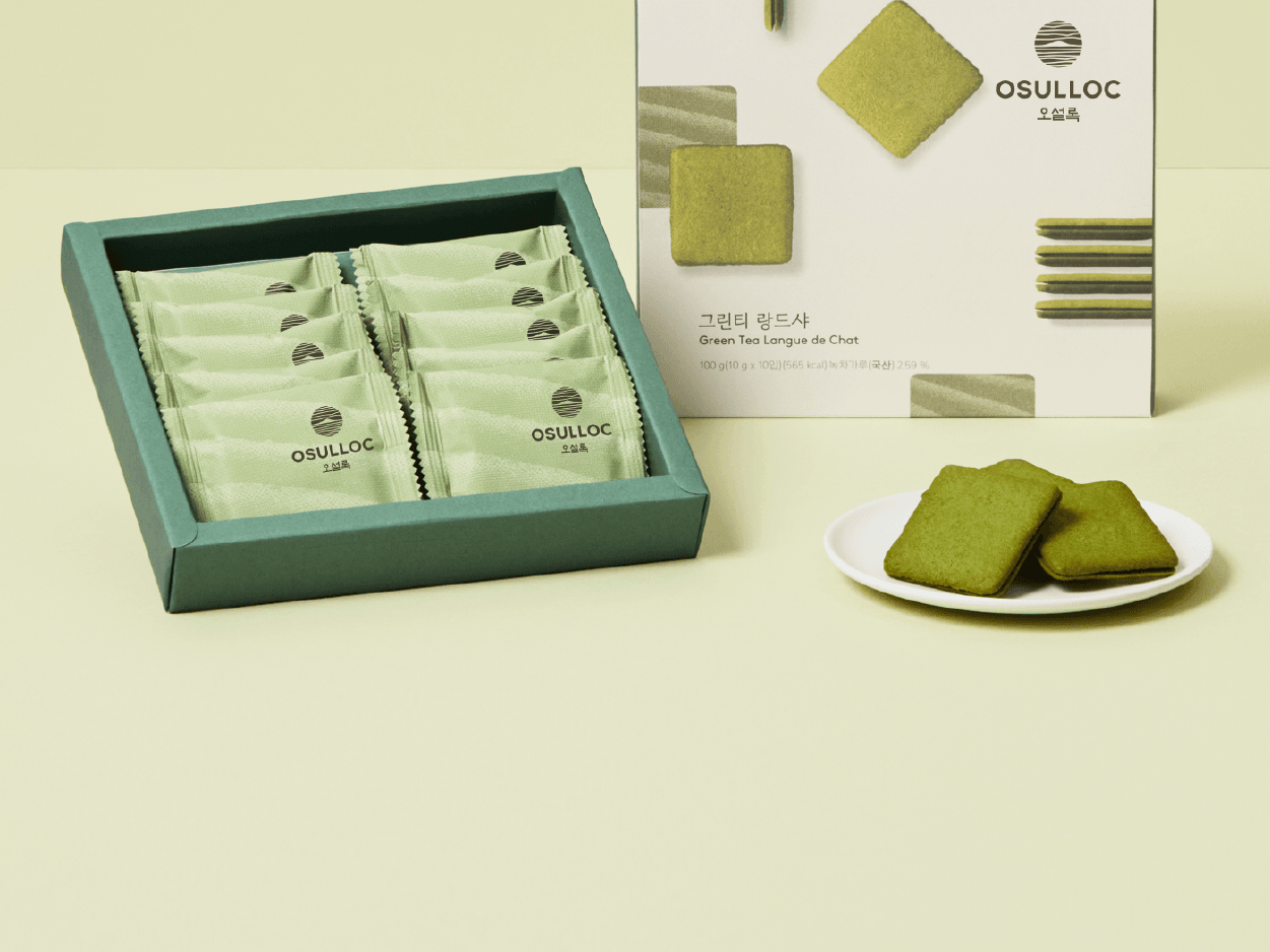 OSULLOC Green Tea Langue De Chat 0.35 oz.(10g) x 10ea detail 2