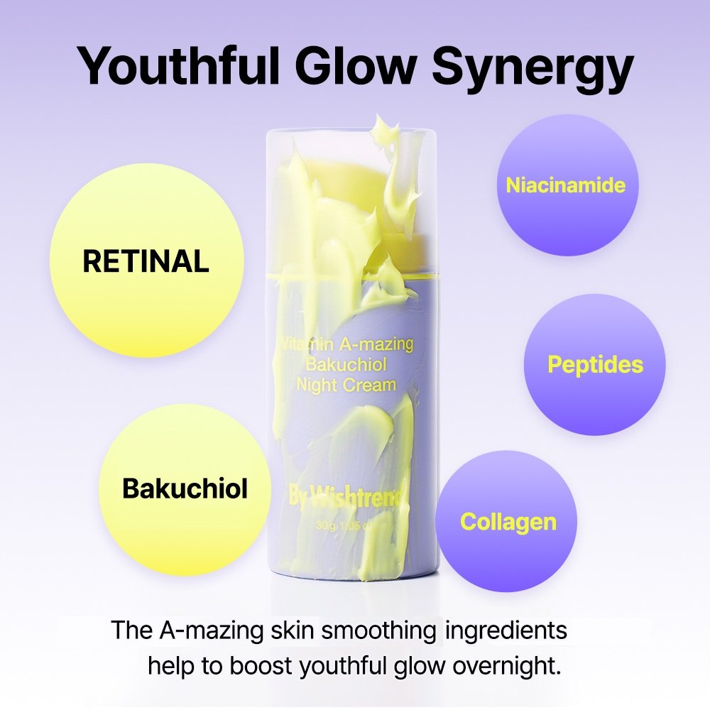 By Wishtrend Vitamin A-mazing Bakuchiol Night Cream 1.05 oz.(30g) detail 3