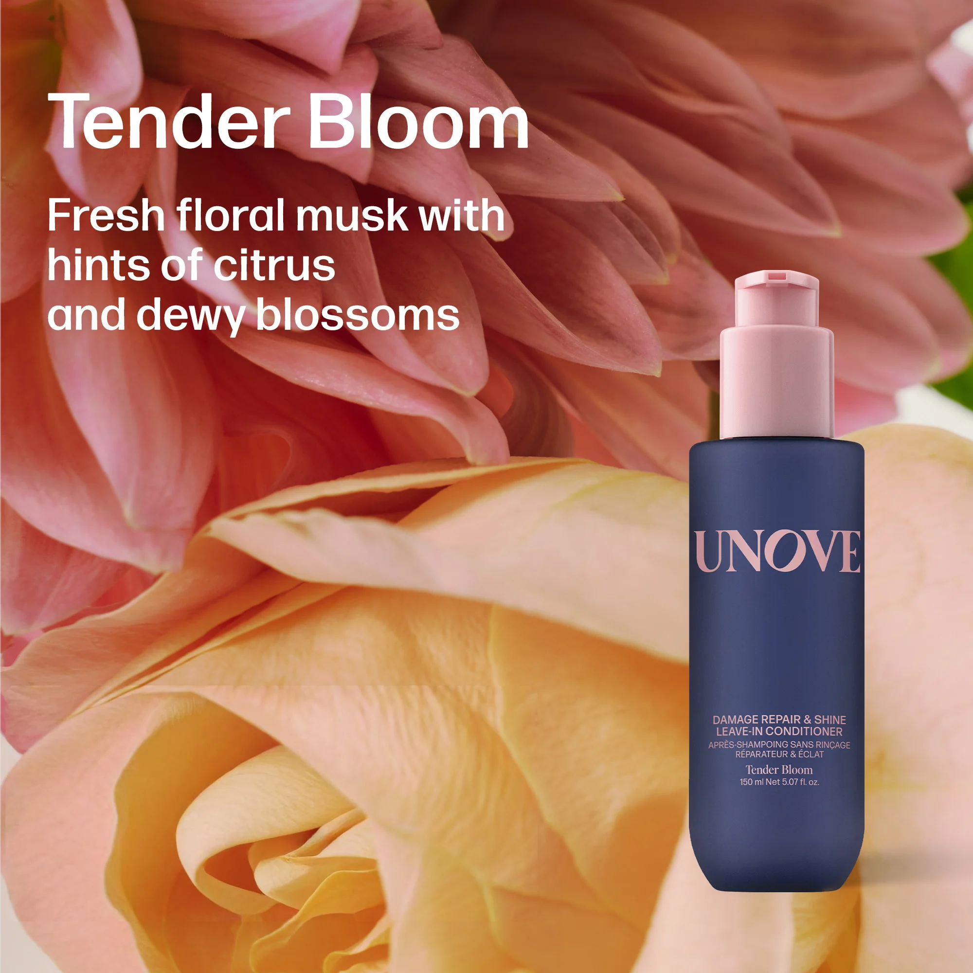 UNOVE Damage Repair And Shine Leave-in Conditioner Tender Bloom 5.1 fl. oz.(150ml) detail 5