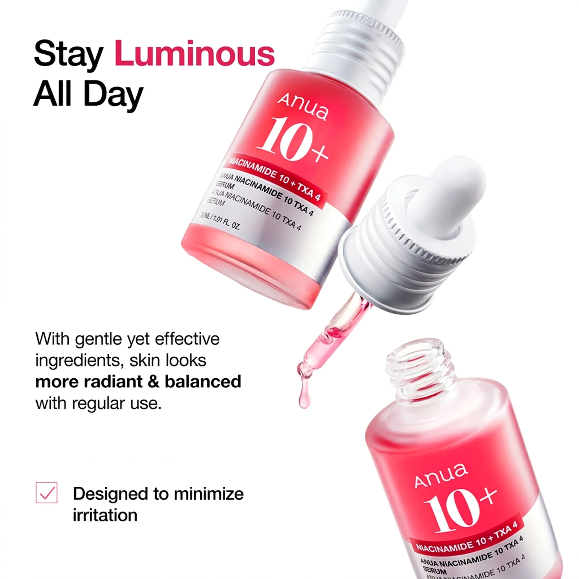 Anua Niacinamide 10 Txa 4 Serum Refill Set 1.01 fl. oz.(30ml) (+