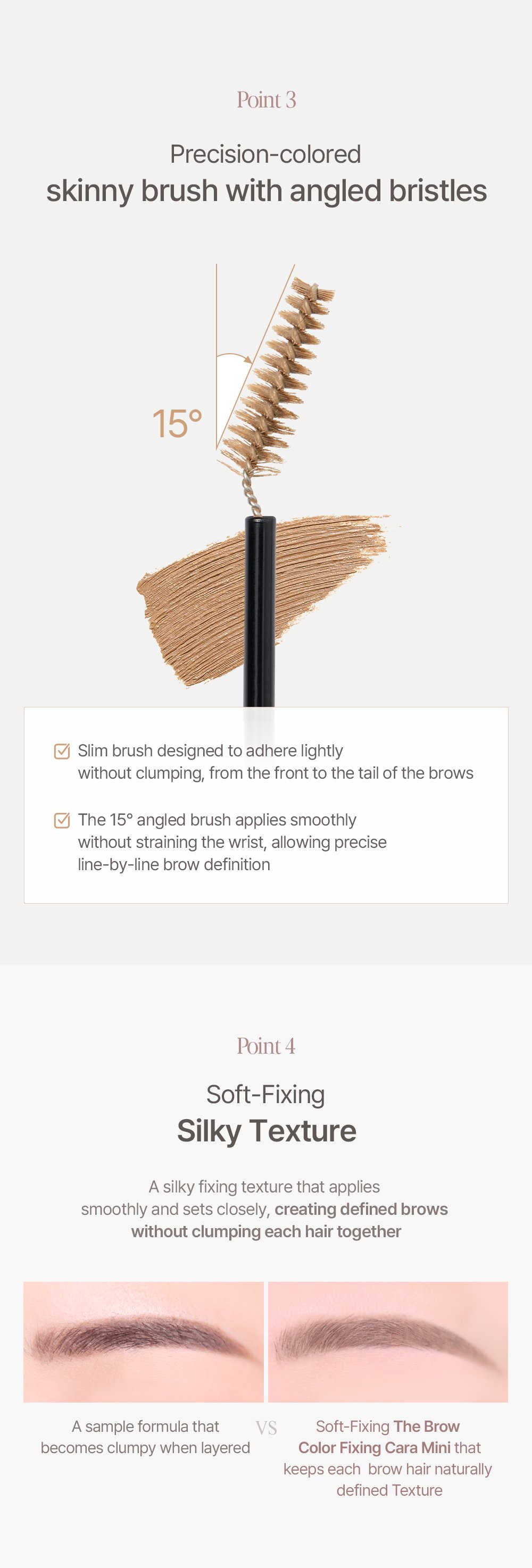 [3colors] espoir The Brow Color Fixing Cara Mini 0.07 oz.(2g) detail 5