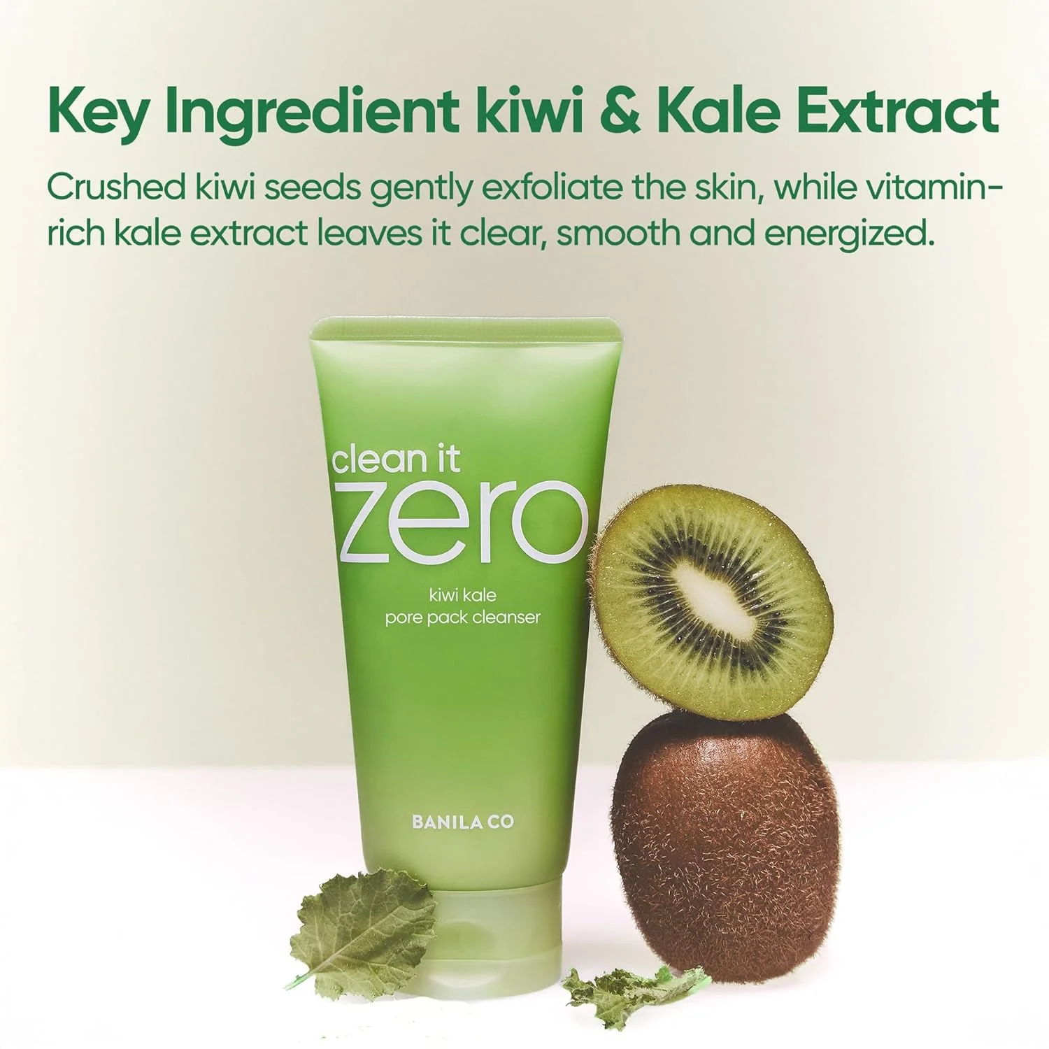BANILA CO Clean It Zero Kiwi Kale Pore Pack Cleanser 6.35 oz.(180g) detail 3