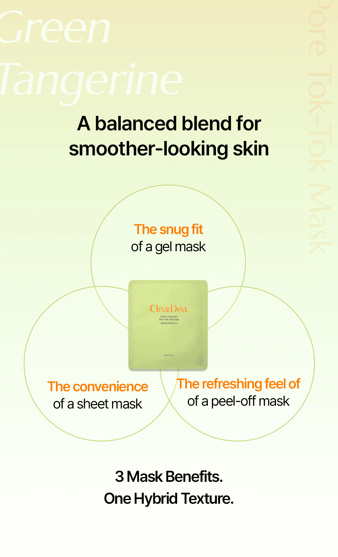 ClearDea Green Tangerine Pore Tok-tok Mask 0.70 oz.(20g) x 4ea detail 4