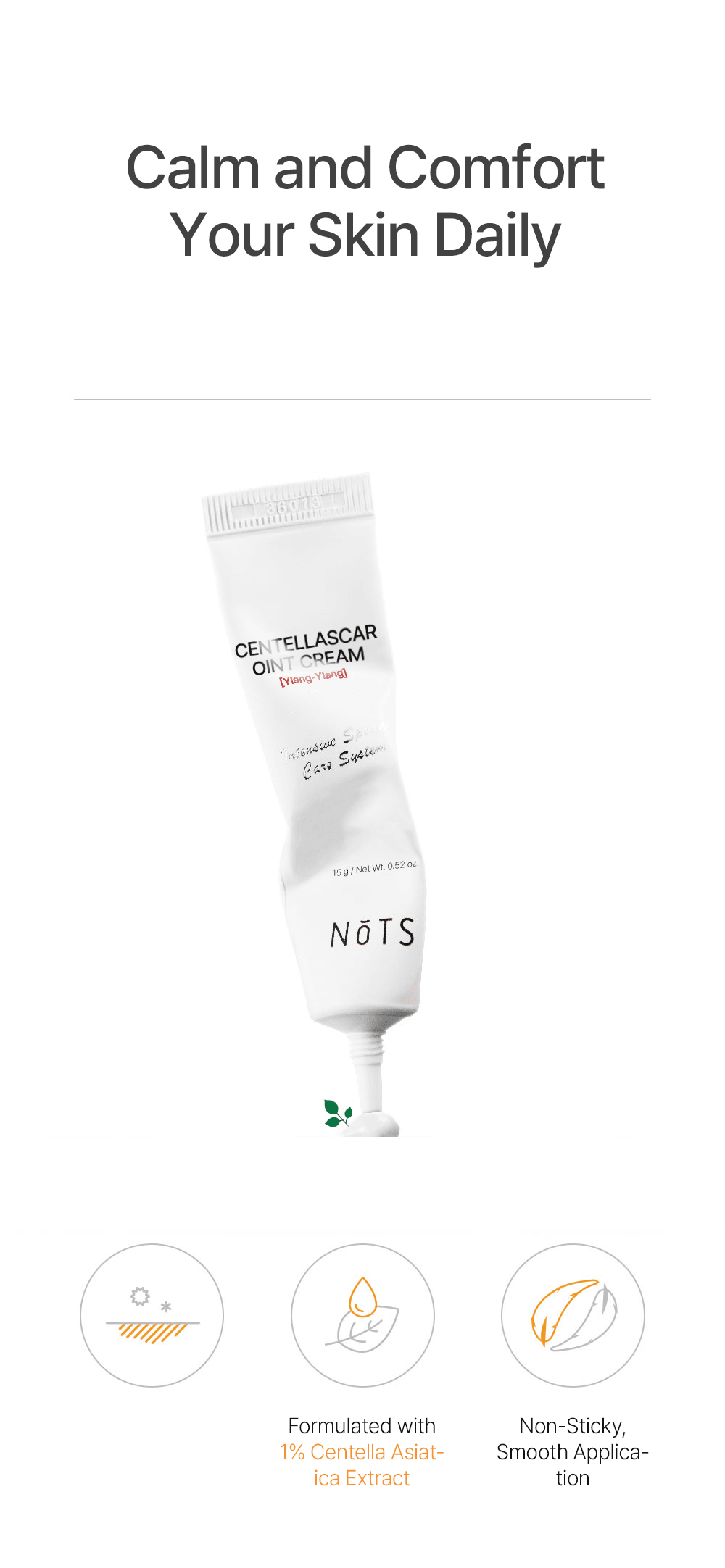 NoTS Centellascar Oint Cream Ylang Ylang 0.52 oz.(15g) detail 1