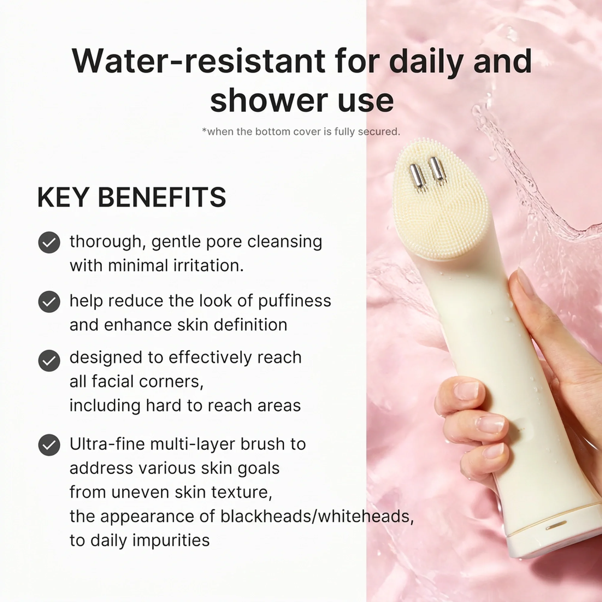 [2colors] medicube Age-r Booster Facial Cleansing Device Head detail 3