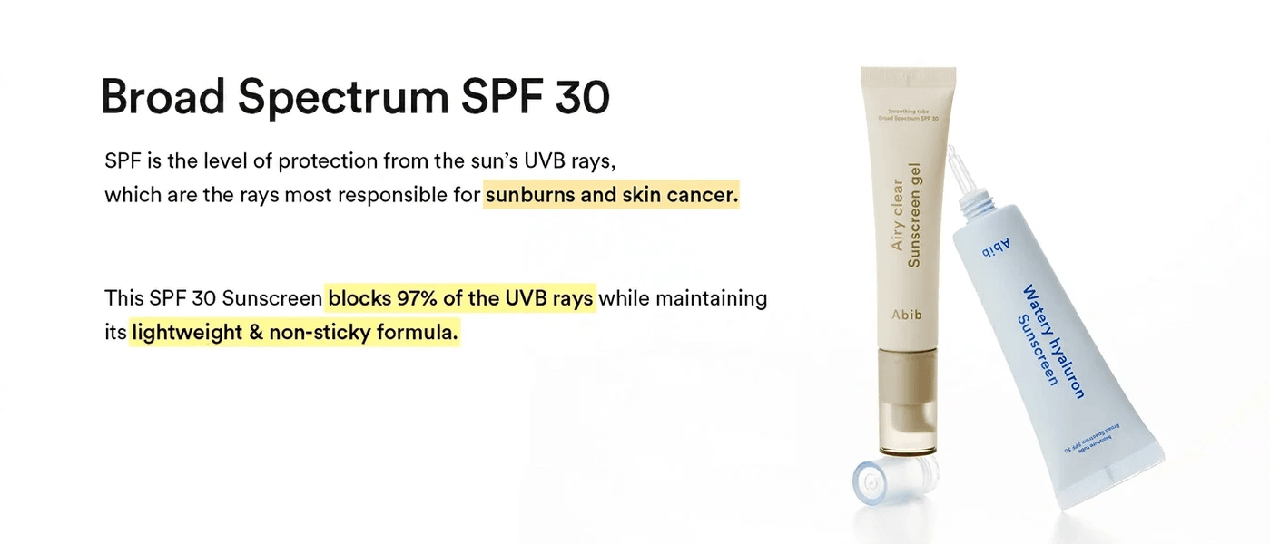 Abib Airy Clear Sunscreen Gel Smoothing Tube 1.01 fl. oz.(30ml) detail 4