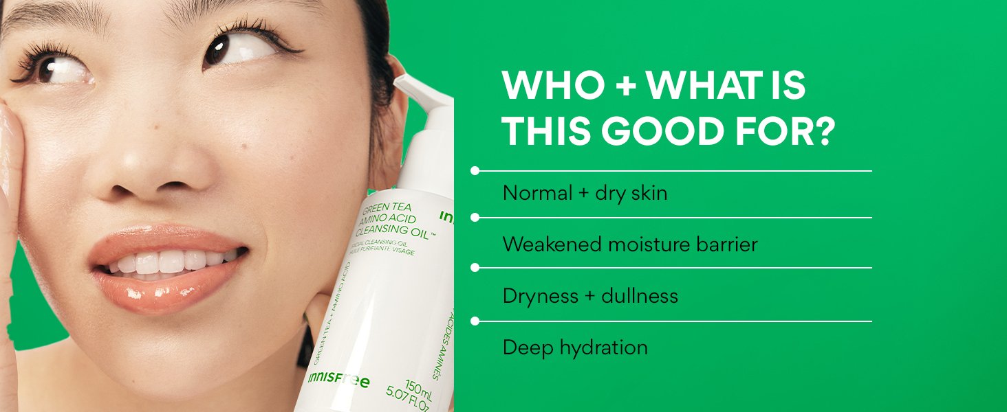 innisfree Green Tea Amino Acid Cleansing Oil 5.07 oz.(150ml) detail 1