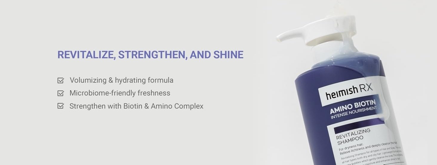 HEIMISH Rx Amino Biotin Revitalizing Shampoo 13.52 fl. oz.(400ml) detail 2