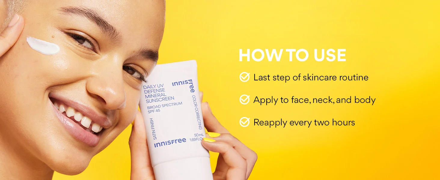 innisfree Daily UV Defense Mineral Sunscreen SPF45 1.69 fl.oz.(50ml) detail 5