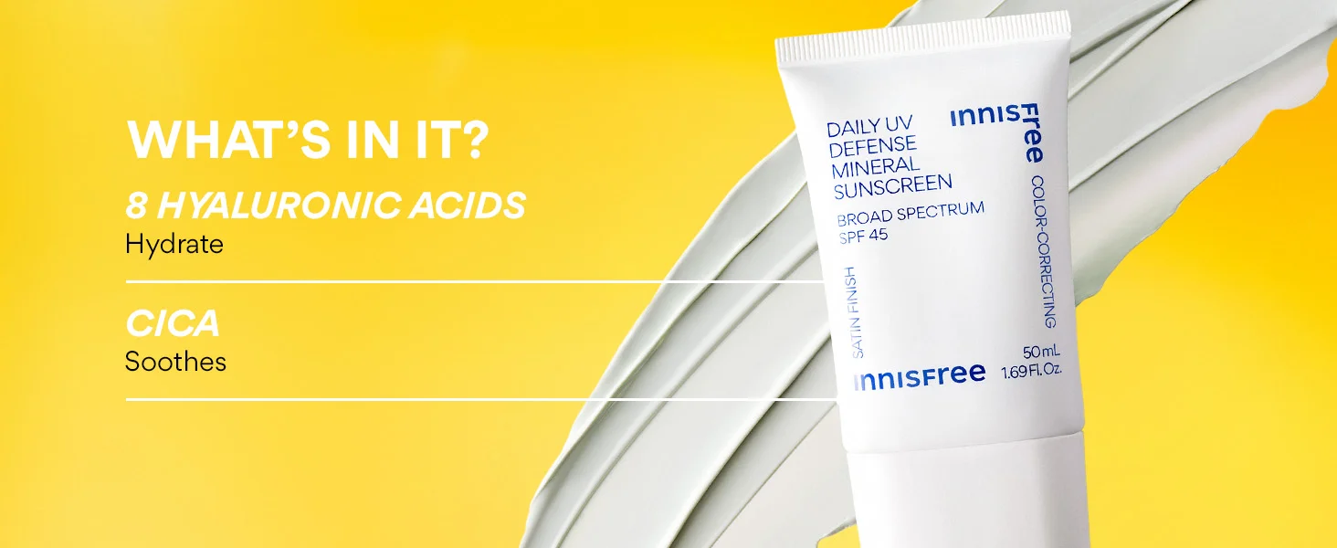 innisfree Daily UV Defense Mineral Sunscreen SPF45 1.69 fl.oz.(50ml) detail 4