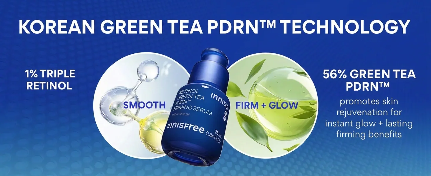 innisfree Retinol Green Tea PDRN Firming Serum 0.84 fl. oz.(25ml) detail 6