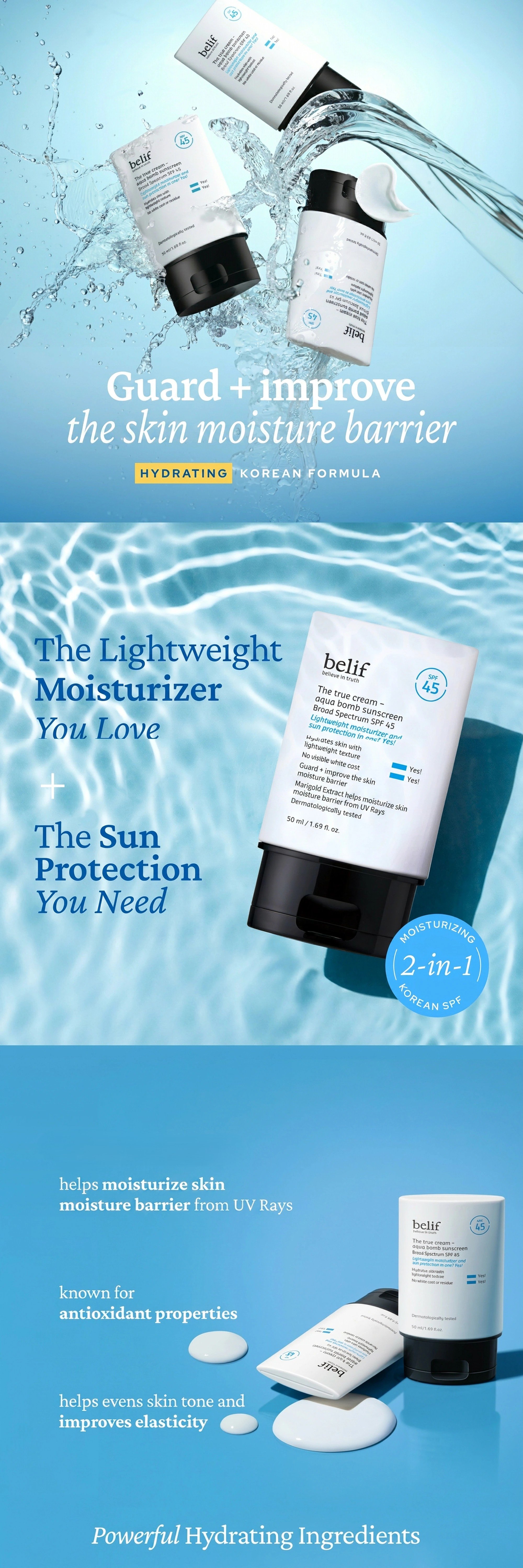 BELIF Aquabomb Sunscreen Broad Spectrum SPF 45 1.69 fl. oz.(50ml) detail 1