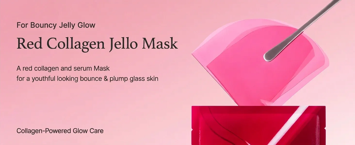 Arencia Red Collagen Jello Mask 4 Sheets 0.88 fl. oz.(25g) detail 1