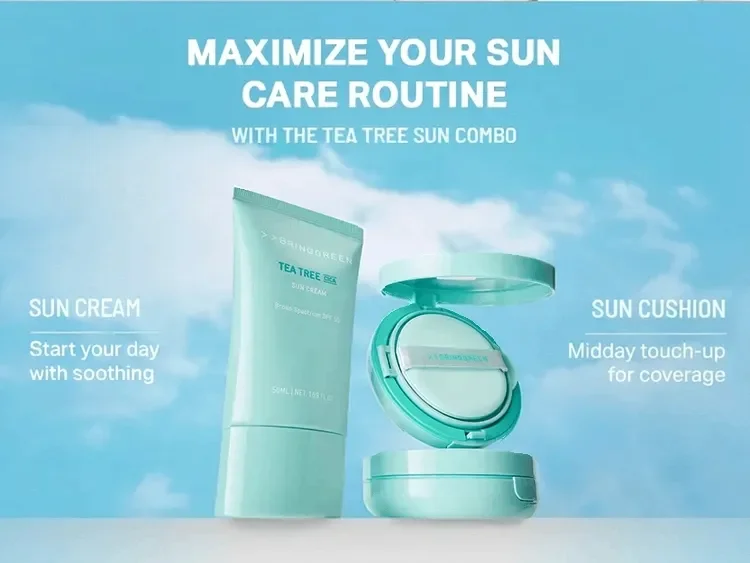BRING GREEN Tea Tree Cica Sun Cushion (OTC) 0.52 oz.(15g) detail 3