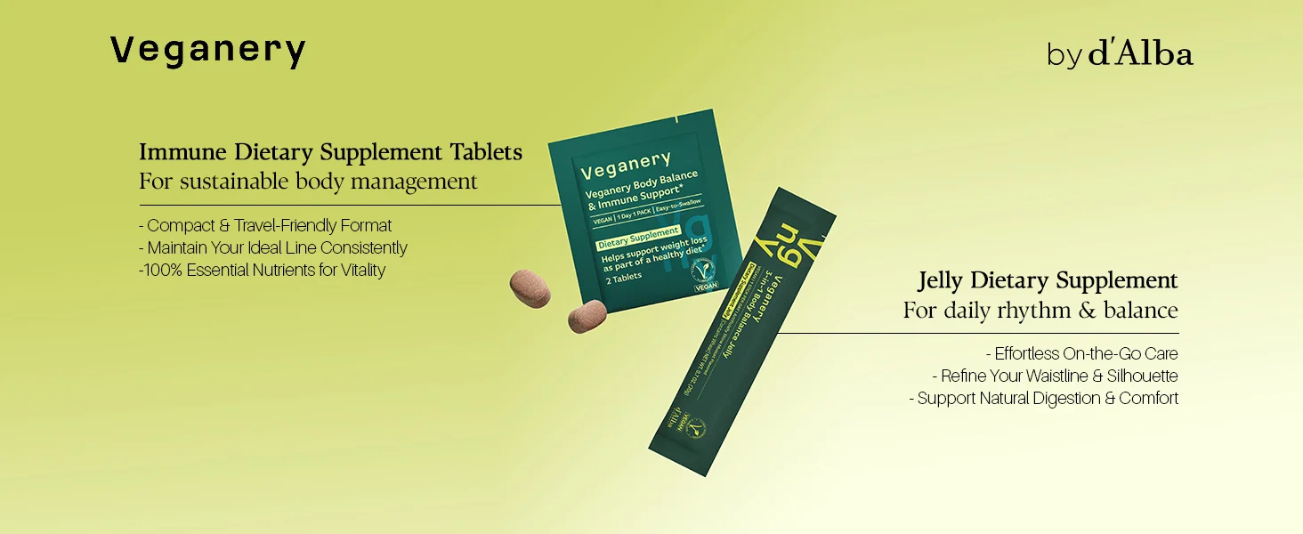 Veganery by d'Alba Body Balance & Immune Dietary Supplement Tablets 0.4 oz.(11.2g) detail 8