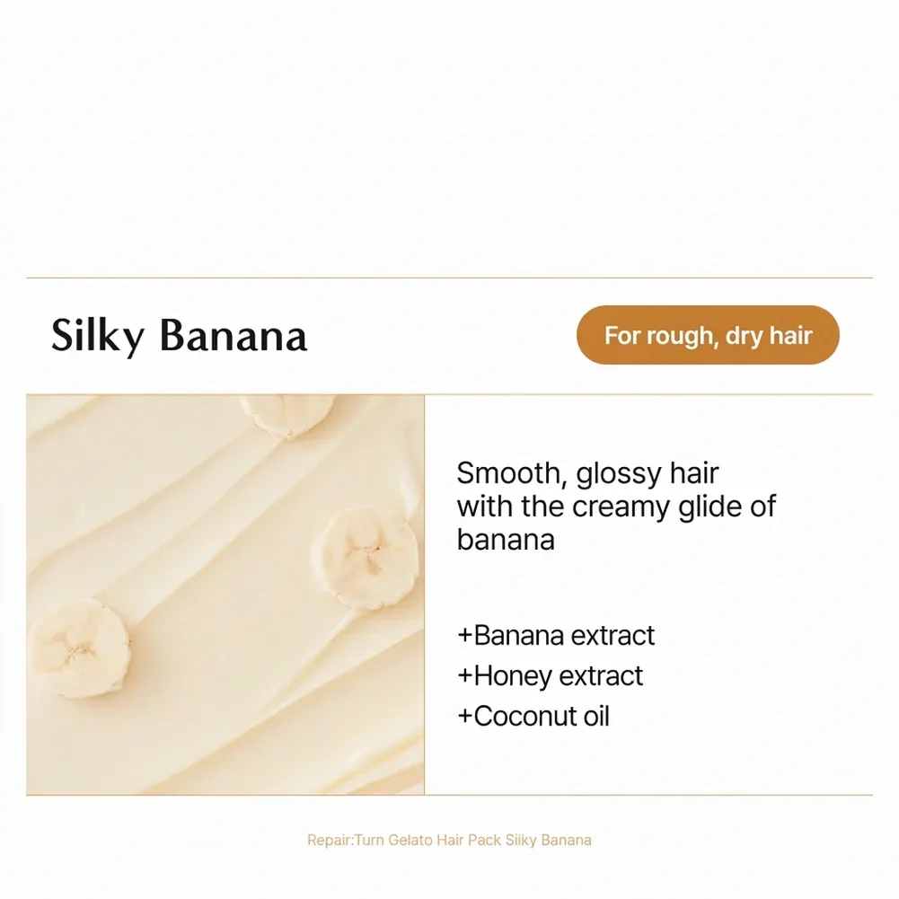 lilyeve Repair:turn Gelato Hair Pack Silky Banana 6.76 fl. oz.(200ml) detail 5