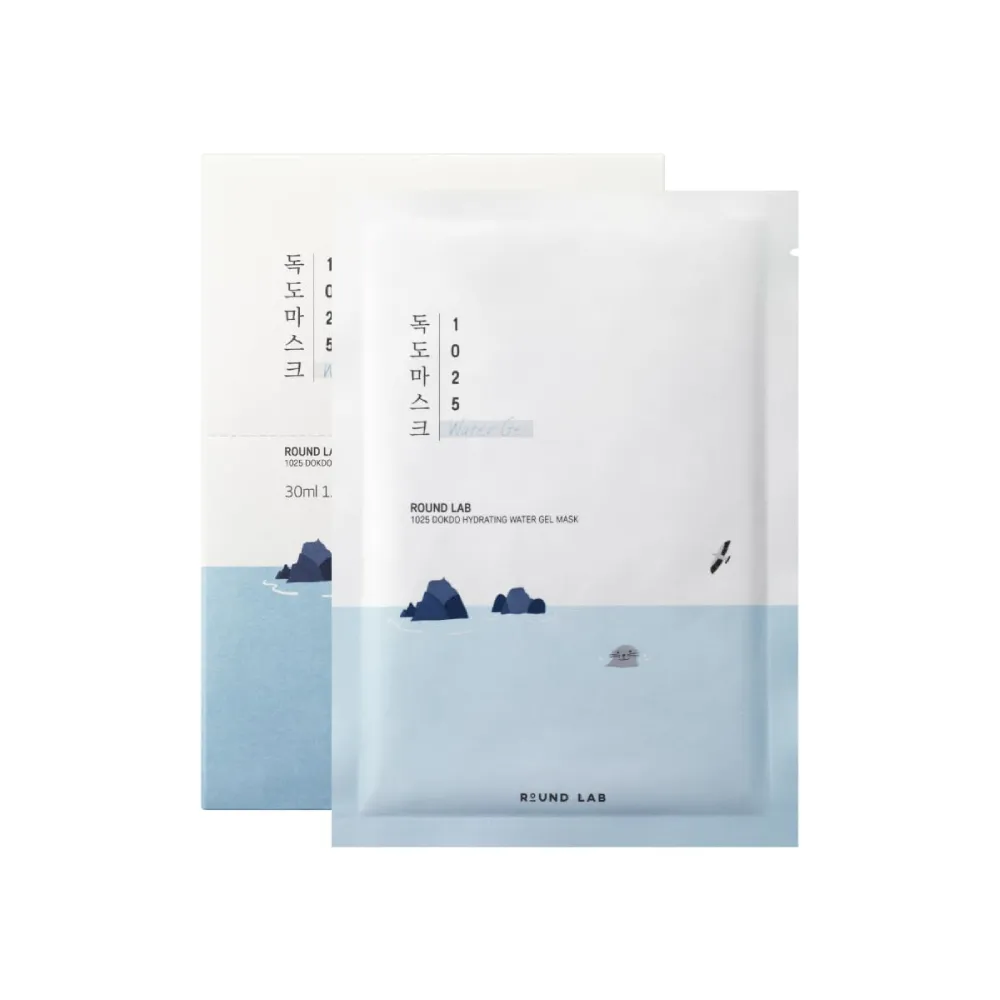 ROUND LAB 1025 Dokdo Hydrating Water Gel Mask 1.01 fl. oz.(30ml) x 10ea