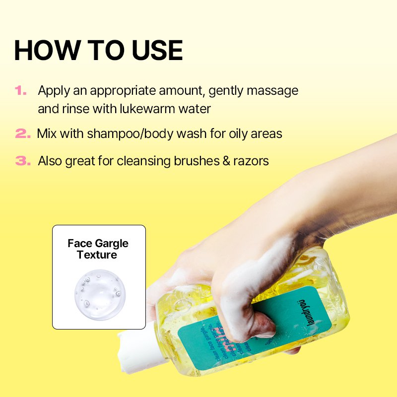 laundryou Clean Face Gargle Gel-to-foam Cleanser Mild 5.64 oz.(160g) detail 3