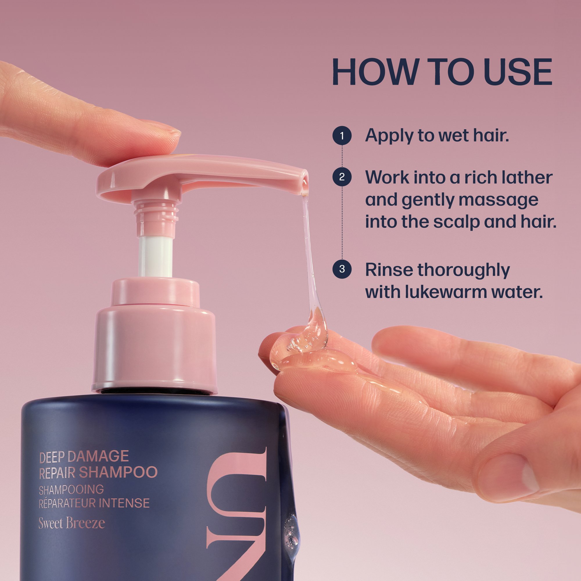 [2sizes] UNOVE Deep Damage Repair Shampoo Sweet Breeze detail 6