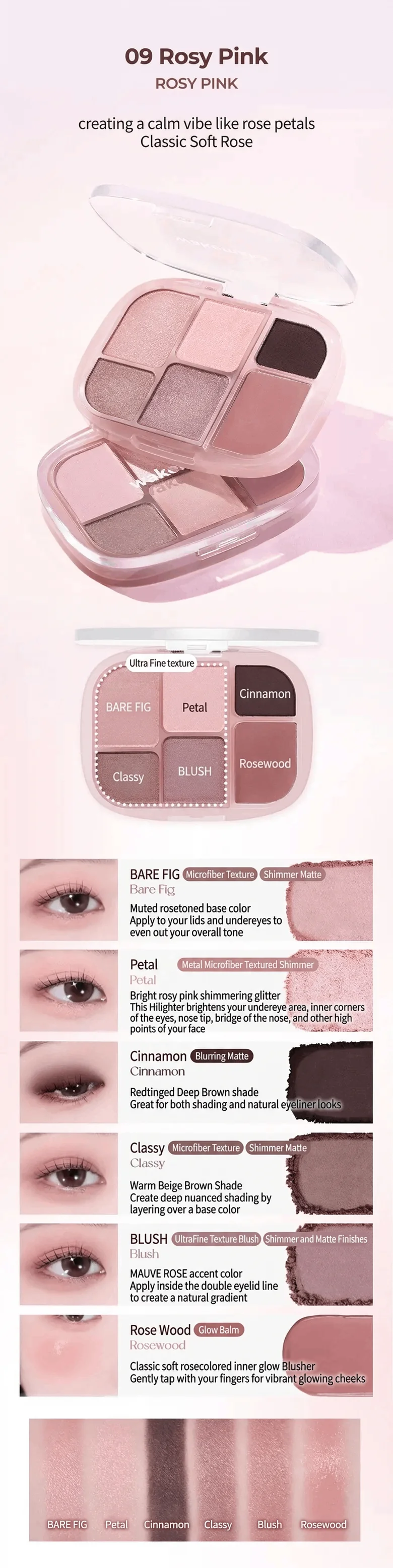 [8colors] WAKE MAKE Soft Sheer Muti Palette 0.21 oz.(6.1g) detail 8