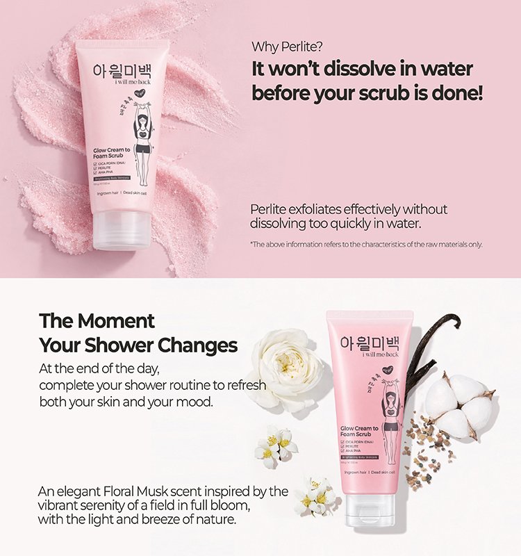 i will me:back Glow Cream to Foam Scrub 3.52 oz.(100g) detail 3