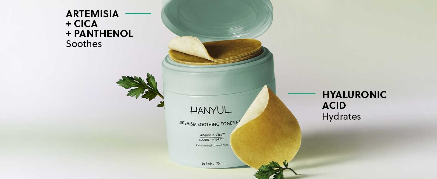 HANYUL Artemisia Soothing Toner Pads 60ct 5.74 fl. oz.(170ml) detail 4