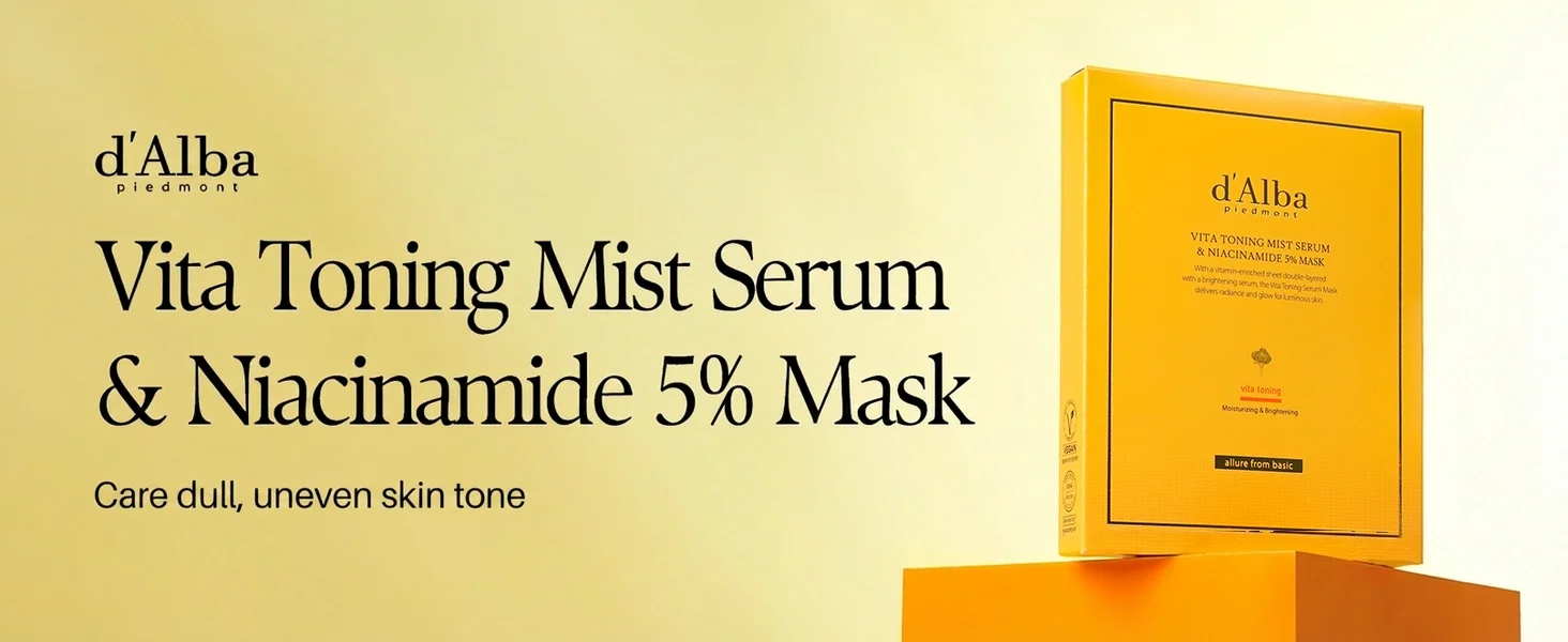 d'Alba Vita Toning Mist Serum & Niacinamide 5% Mask 0.98 oz.(28g) x 4ea detail 1