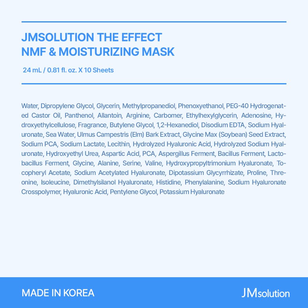 JM Solution The Effect NMF&Moisturizing Mask 10 Sheets 0.81 fl. oz.(24ml) - Image 6 of 6