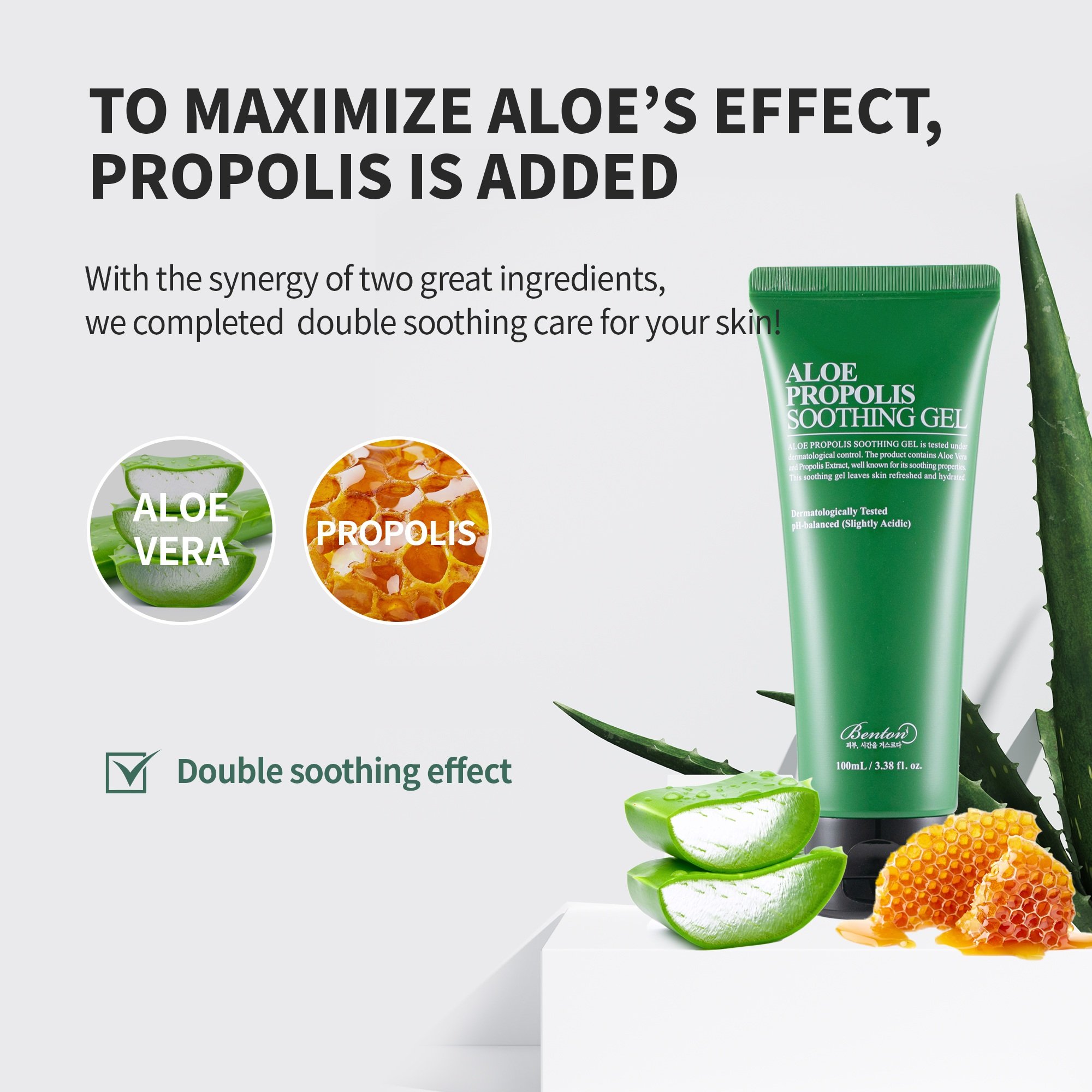 BENTON Aloe Propolis Soothing Gel 3.38 fl. oz.(100ml) detail 2