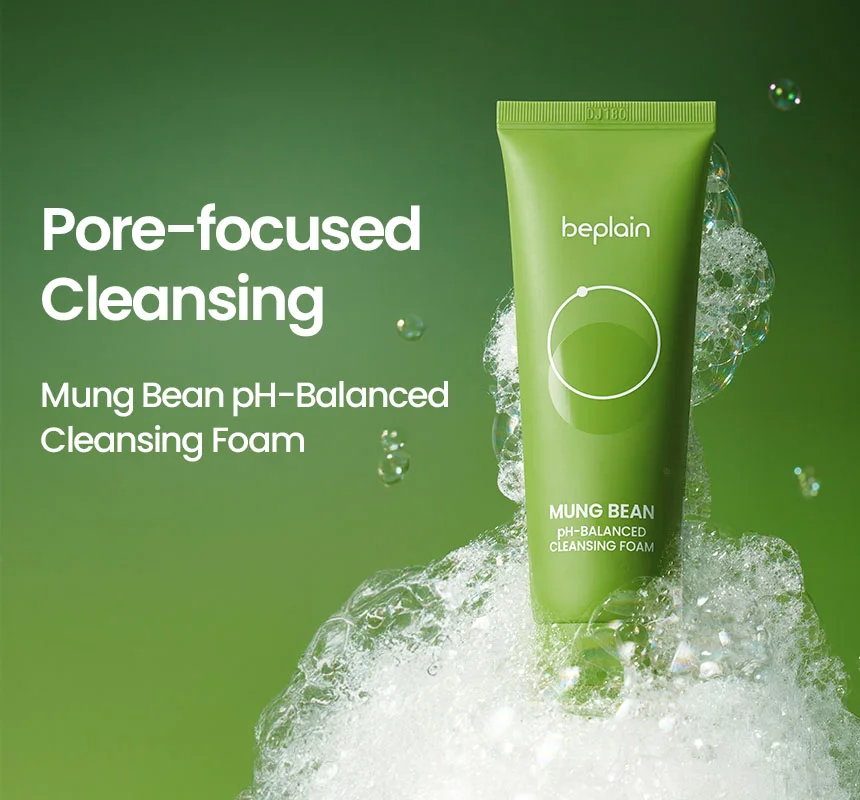 beplain Mung Bean pH-Balanced Cleansing Foam 5.41 fl. oz.(160ml) detail 1
