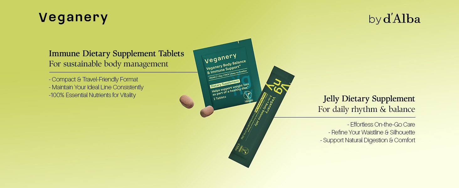 Veganery by d'Alba 3-in-1 Body Balance Jelly Dietary Supplement 0.41 oz.(20g) x 14ea detail 8
