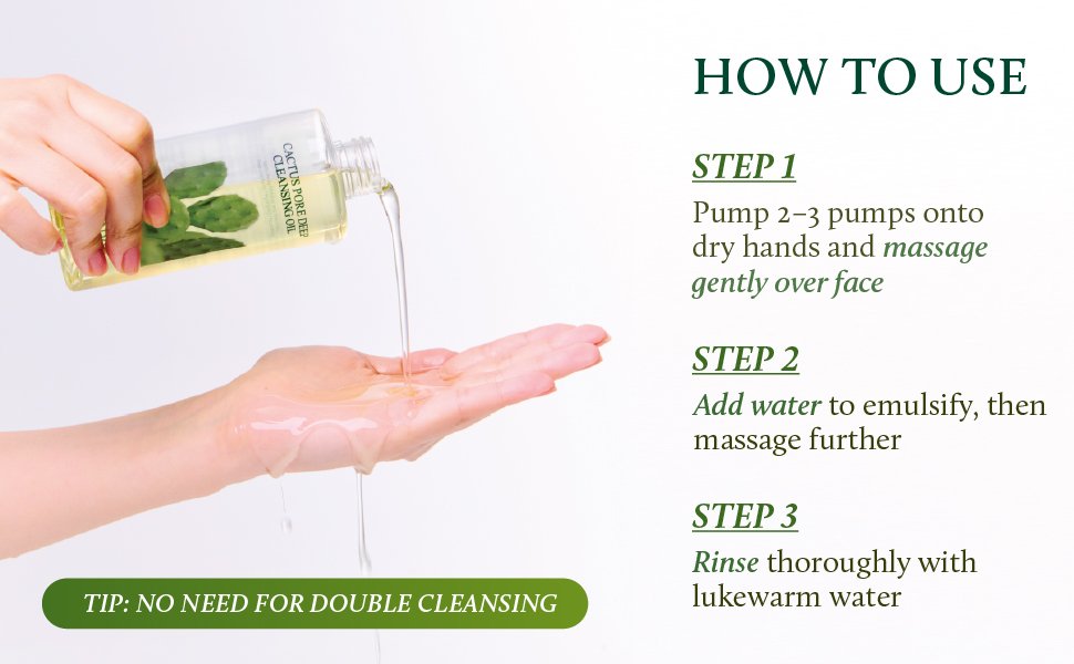 YADAH Cactus Pore Deep Cleansing Oil 6.76 fl. oz.(200ml) detail 6