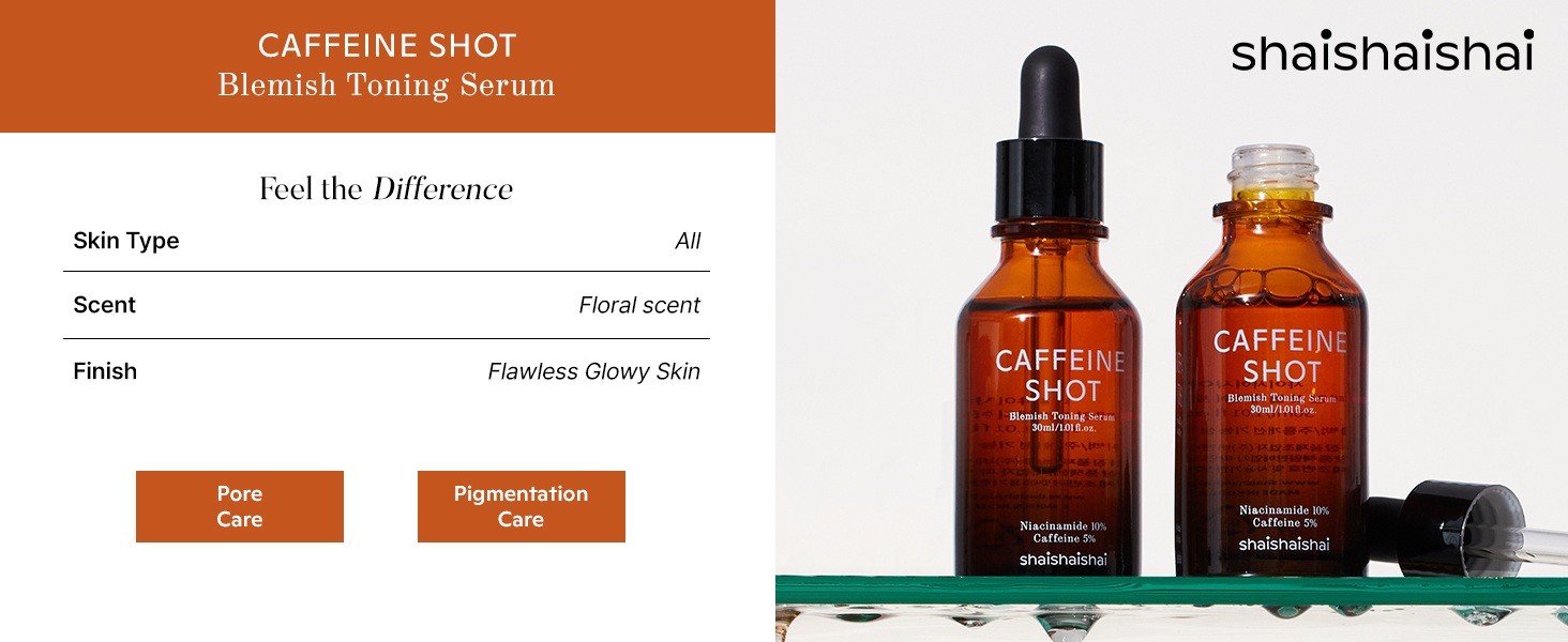 shaishaishai Caffeine Shot Vita C Toning Serum 1.01 fl. oz.(30ml