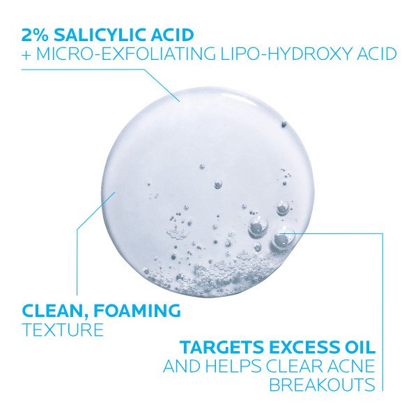 La Roche Posay Effaclar Medicated Gel Cleanser with Salicylic Acid 6.76 fl. oz.(200ml) detail 3