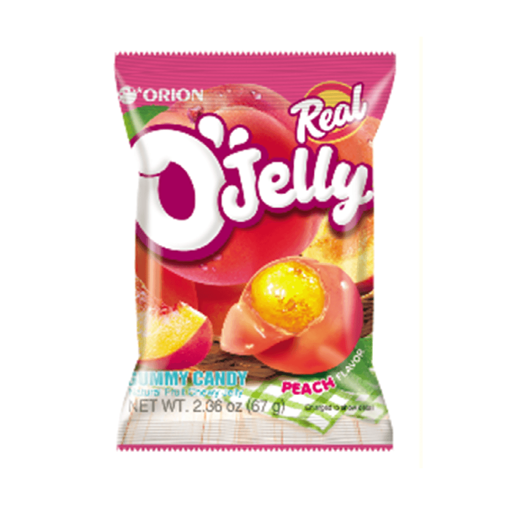 ORION Real O'jelly Guumy Candy Peach 2.36 oz.(67g) detail 1