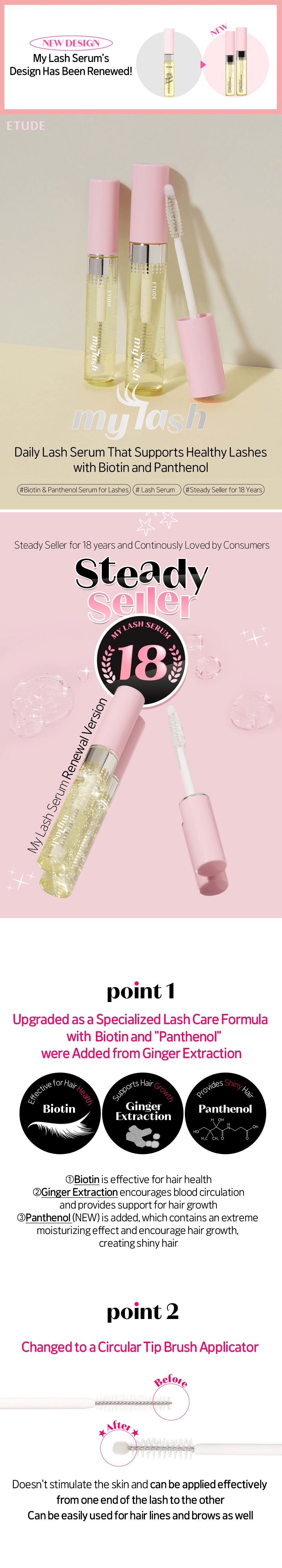 [2types] ETUDE My Lash Serum Mascara 0.31 oz.(9g) detail 1