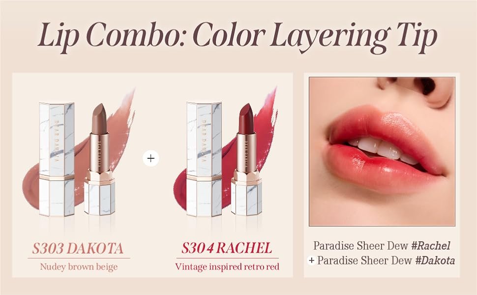 [2colors] DEAR DAHLIA Sheer Dew Lipstick 0.12 oz.(3.5g) detail 5
