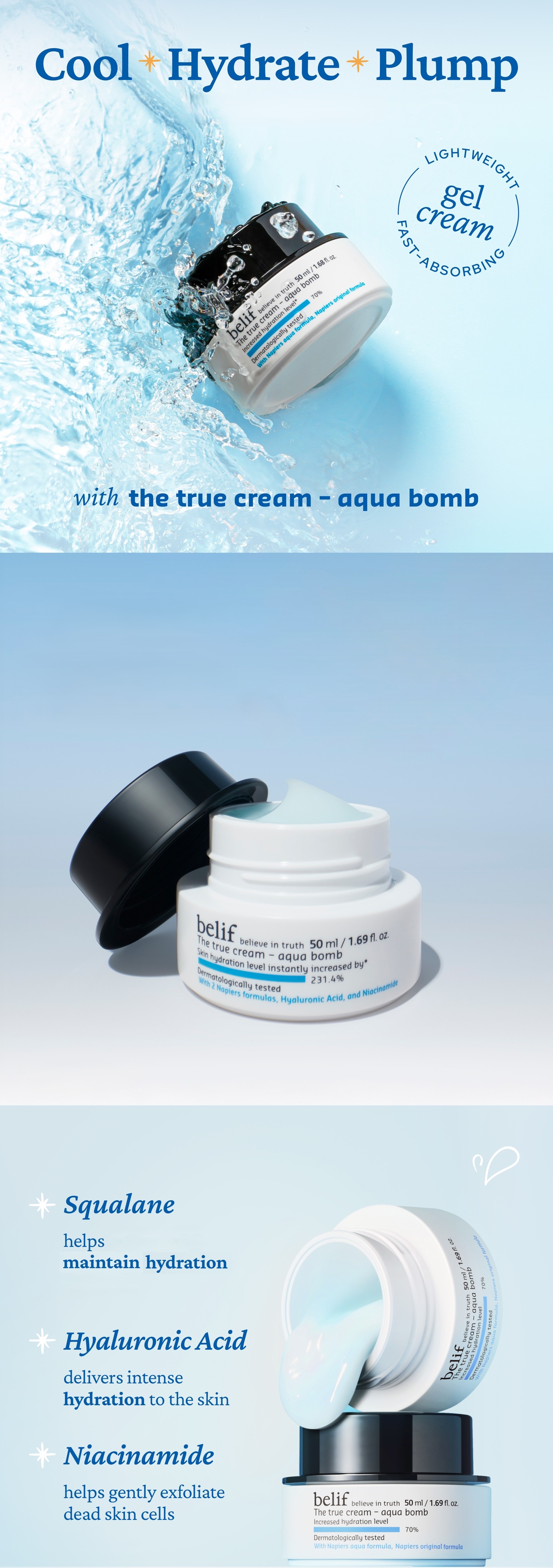 BELIF The True Cream - Aqua Bomb 1.7 fl. oz.(50ml) detail 1